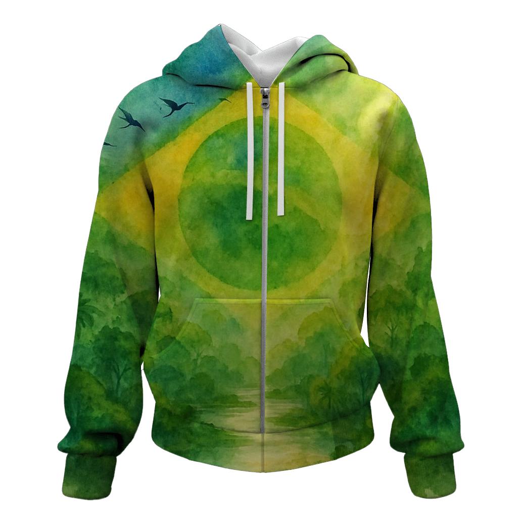 Brazilian Amazon Watercolor hoodie designs