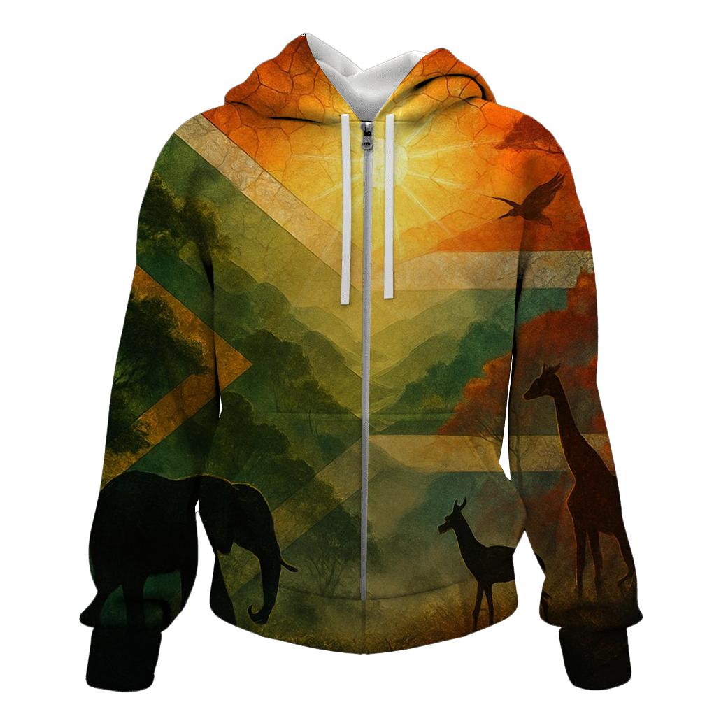 South Africa Mosaic Forest hoodies fashion