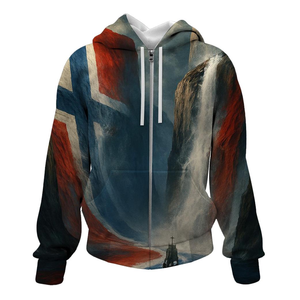 Norway Fjord Surreal premium hoodies
