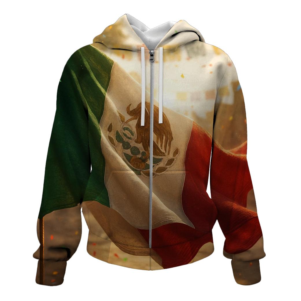 Mexico Fiesta Fabric Dance embroidered hoodies