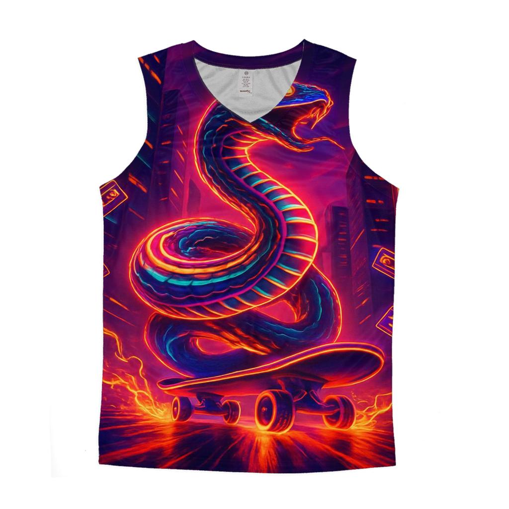 Synthwave Skate Serpent custom tank tops