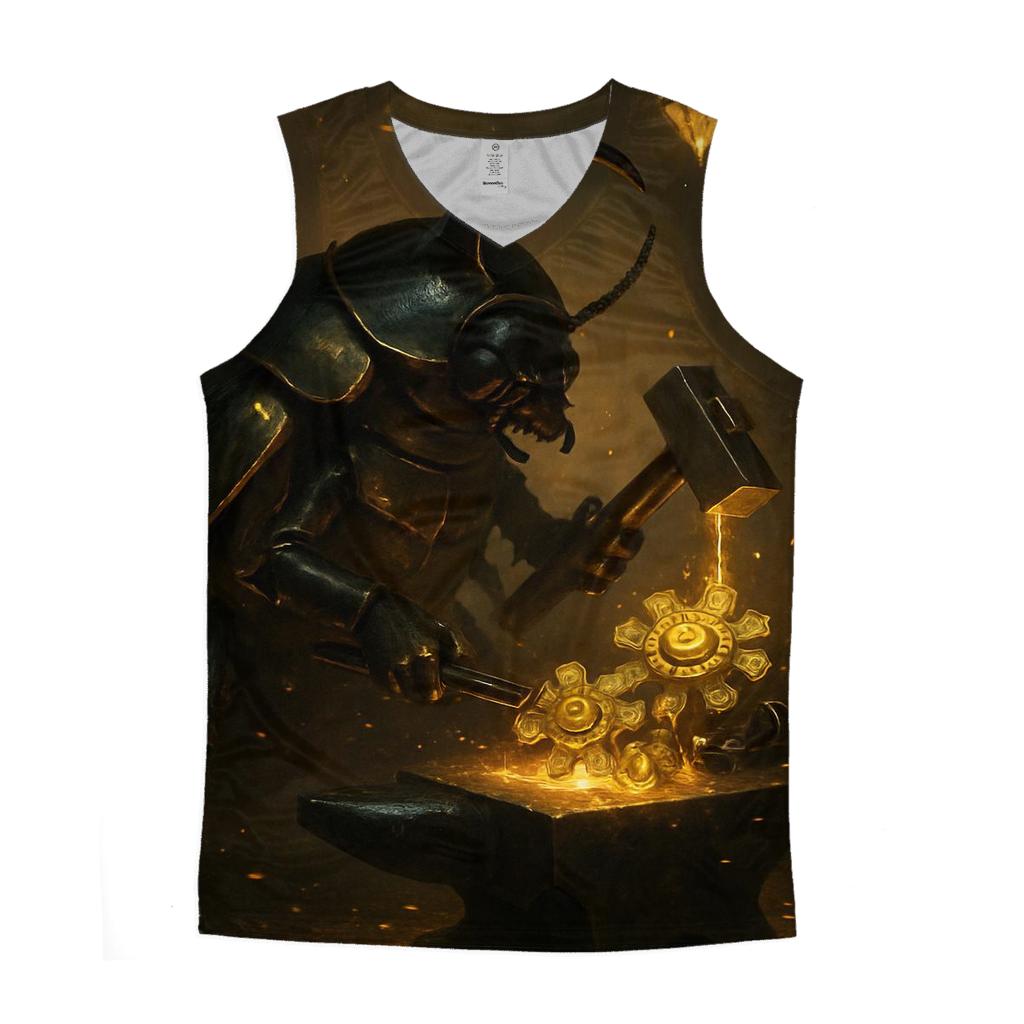 Solar Forge Beetle graphic print tank tops