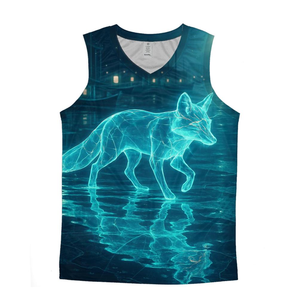 Hologram Harbor Fox cotton sleeveless tops