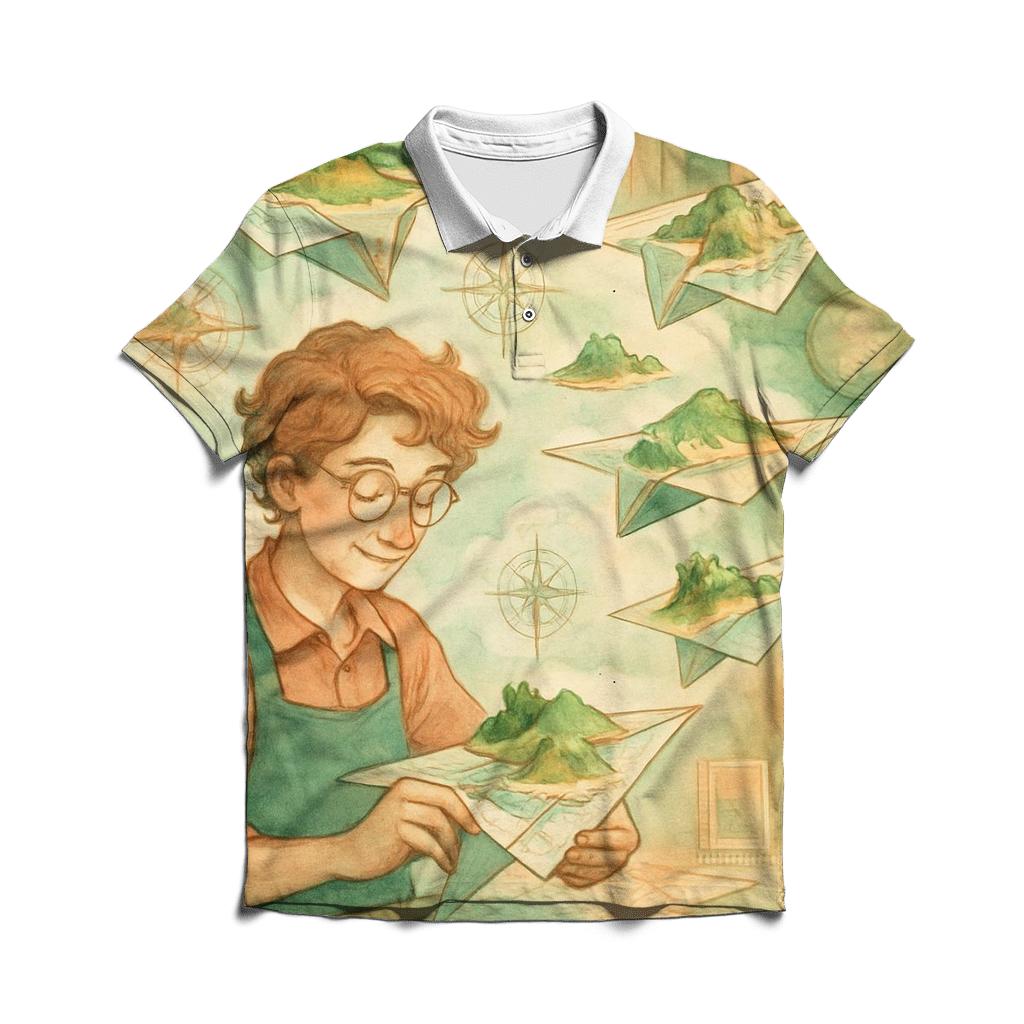 Paper Plane Cartographer classic pique polos
