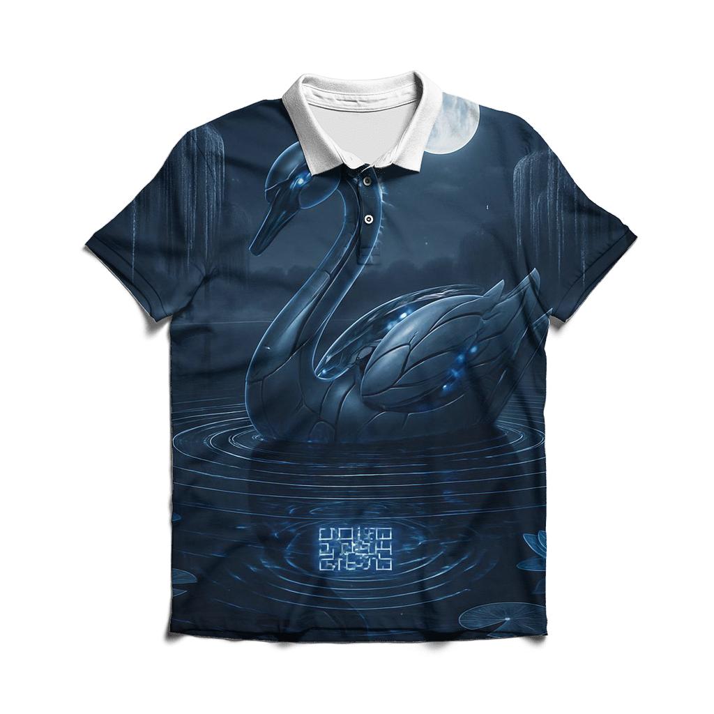 Binary Swan Lake branded logo polo shirts