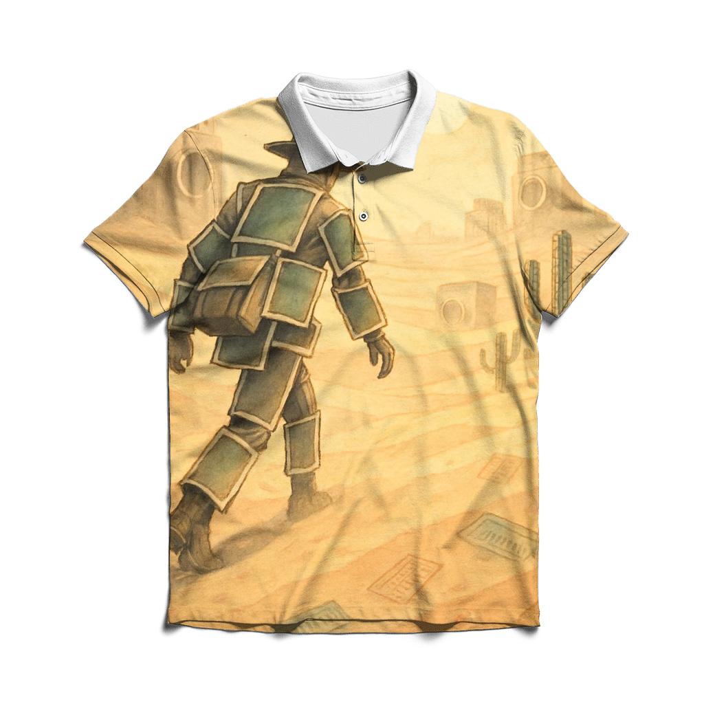 Polaroid Desert Nomad branded logo polo shirts