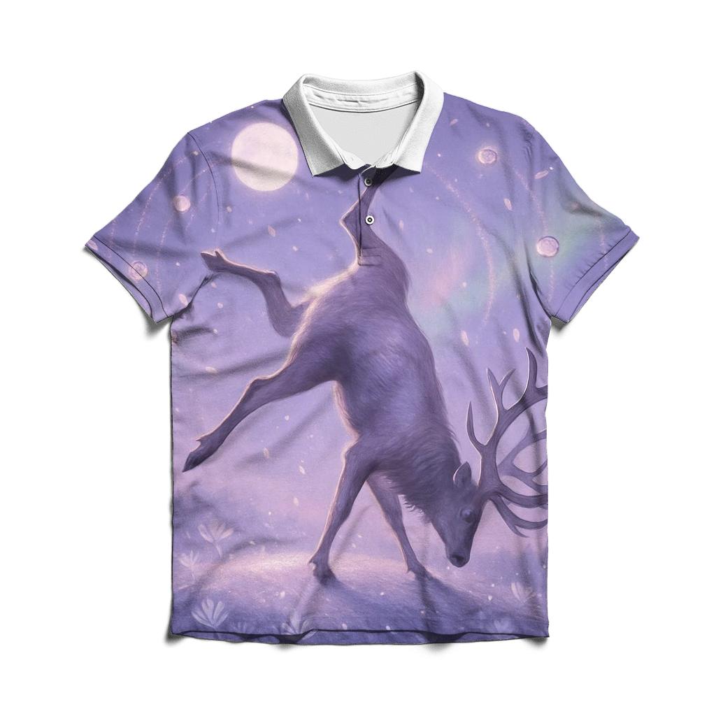 Moonlight Cartwheel Elk casual sports polo shirts