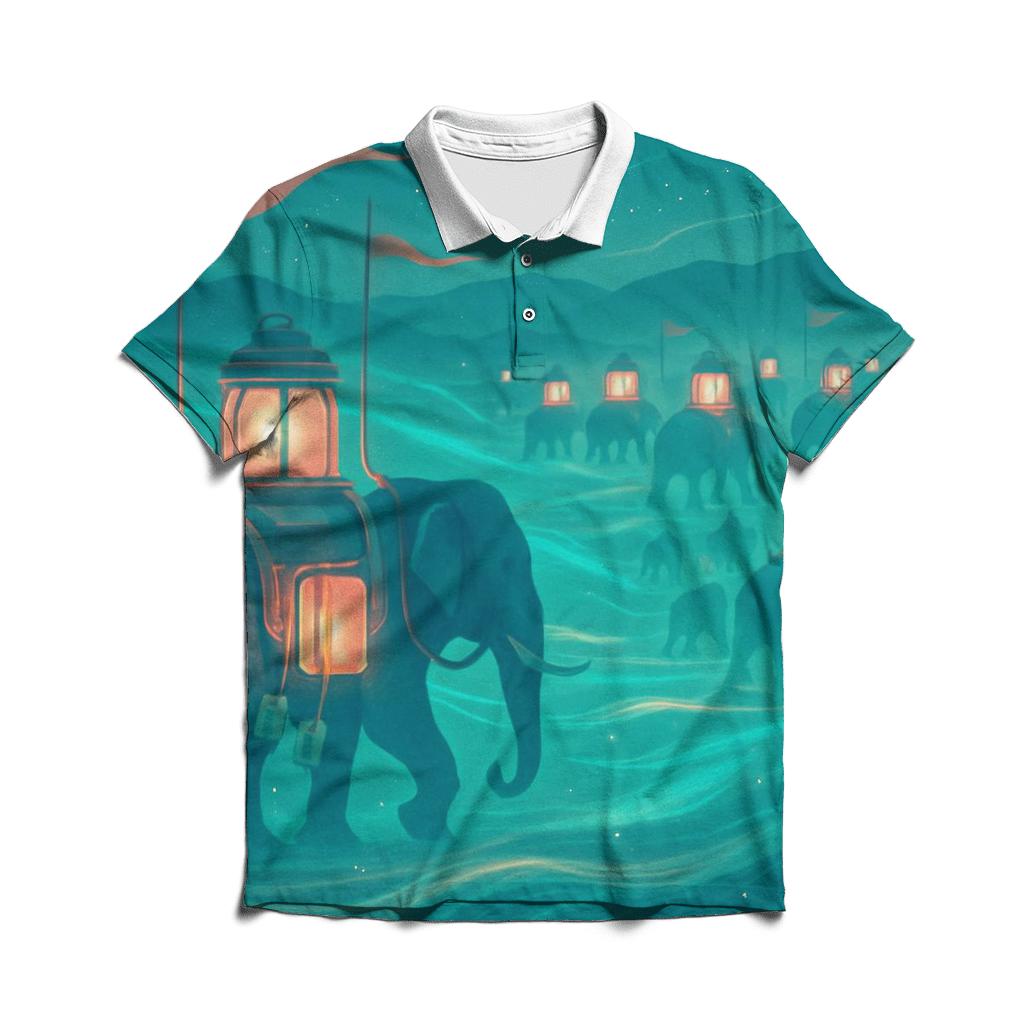 Flux Lantern Caravan embroidered polo tops