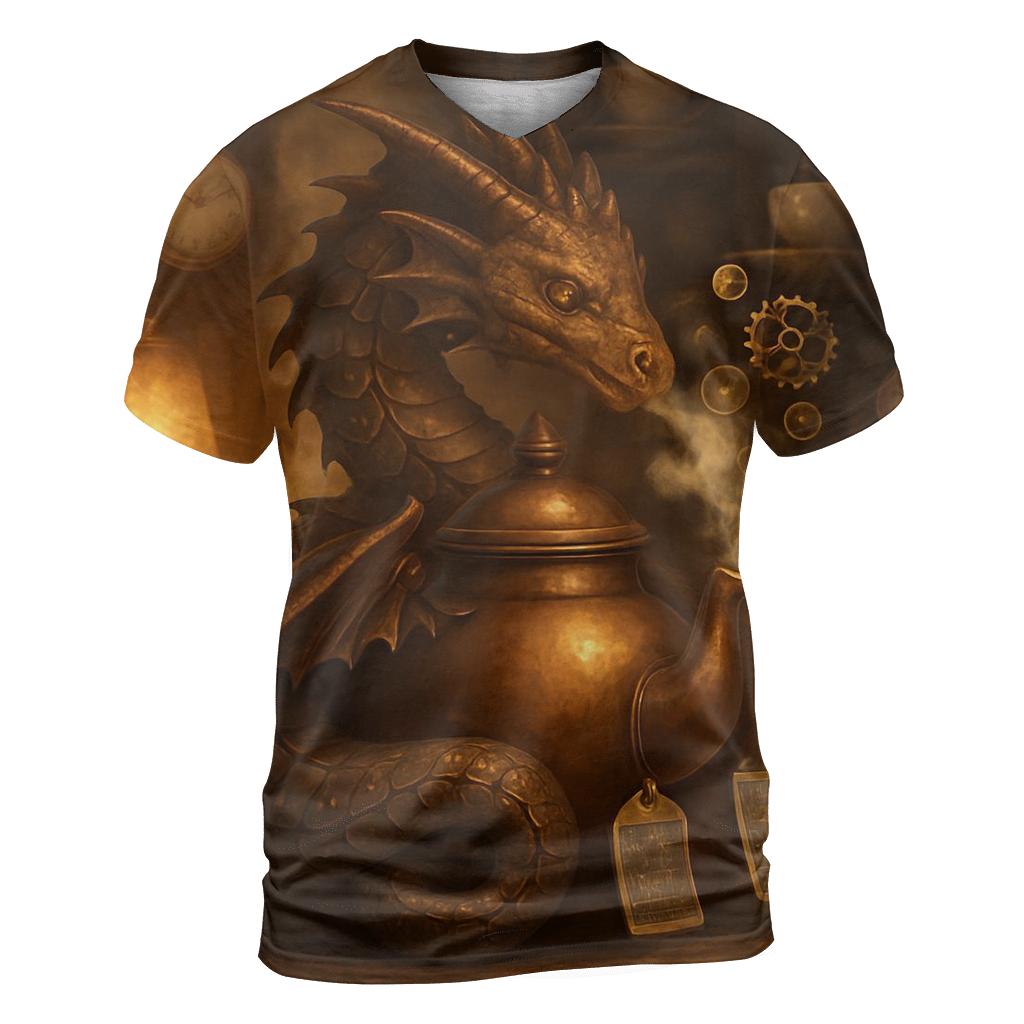 Clockwork Tea Dragon unique graphic print tees