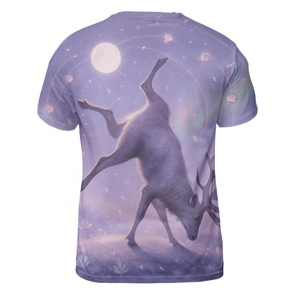 Moonlight Cartwheel Elk trendy printed shirt styles