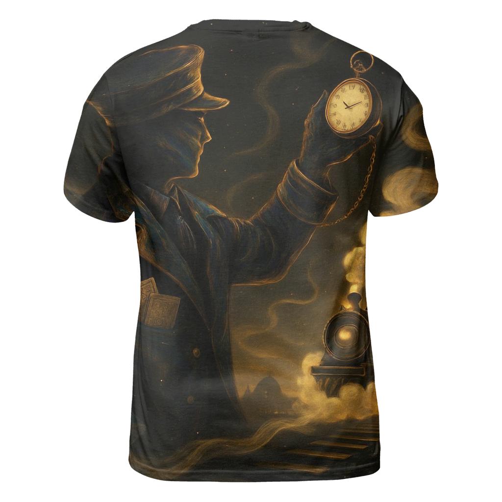Iridescent Train Conductor designer pattern shirts