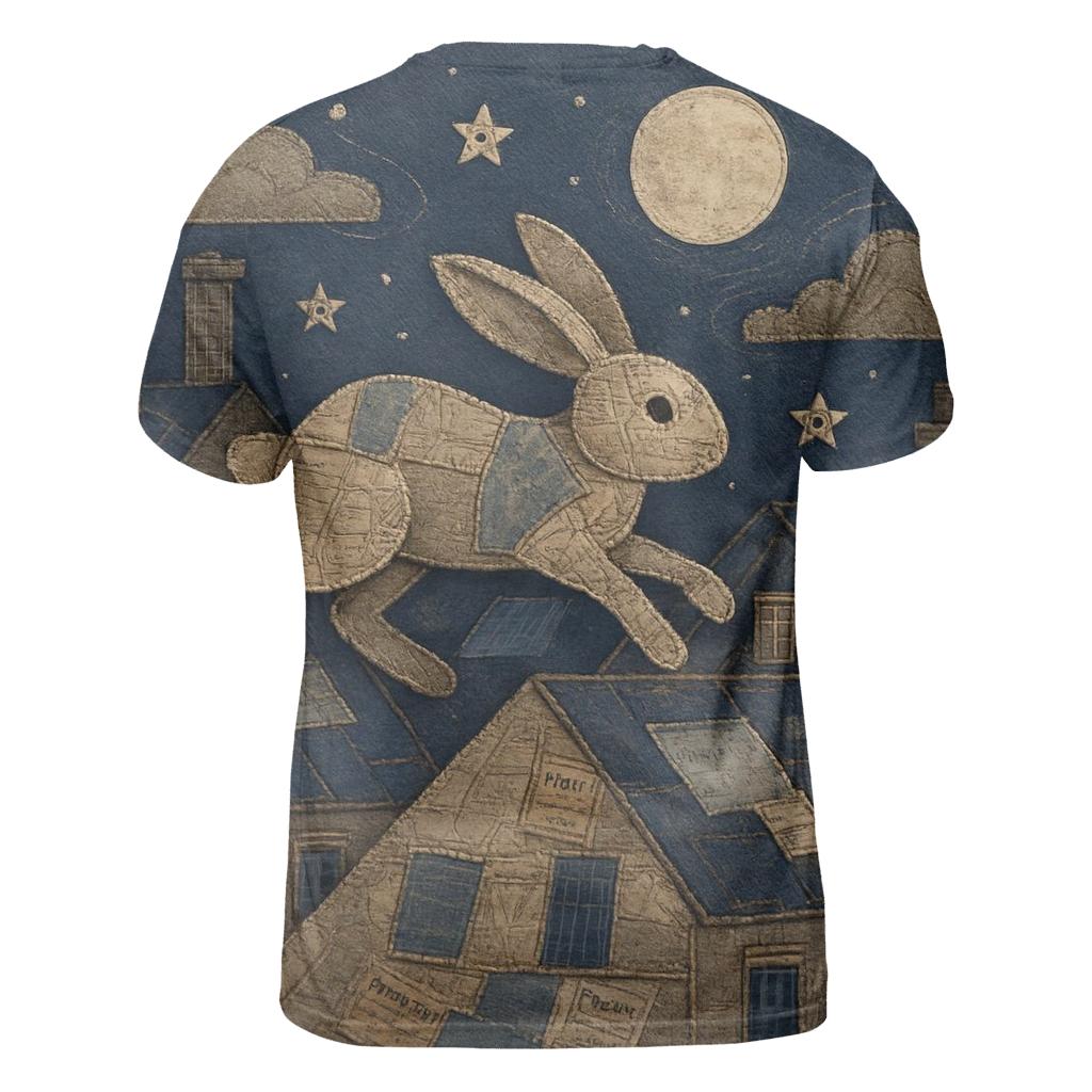 Stitchwork Skyline Hare unique graphic print tees