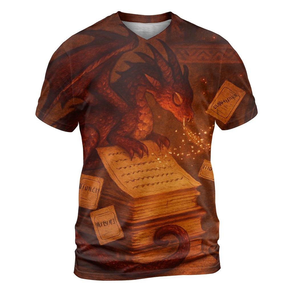 Emberbound Scribe Dragon statement graphic shirts