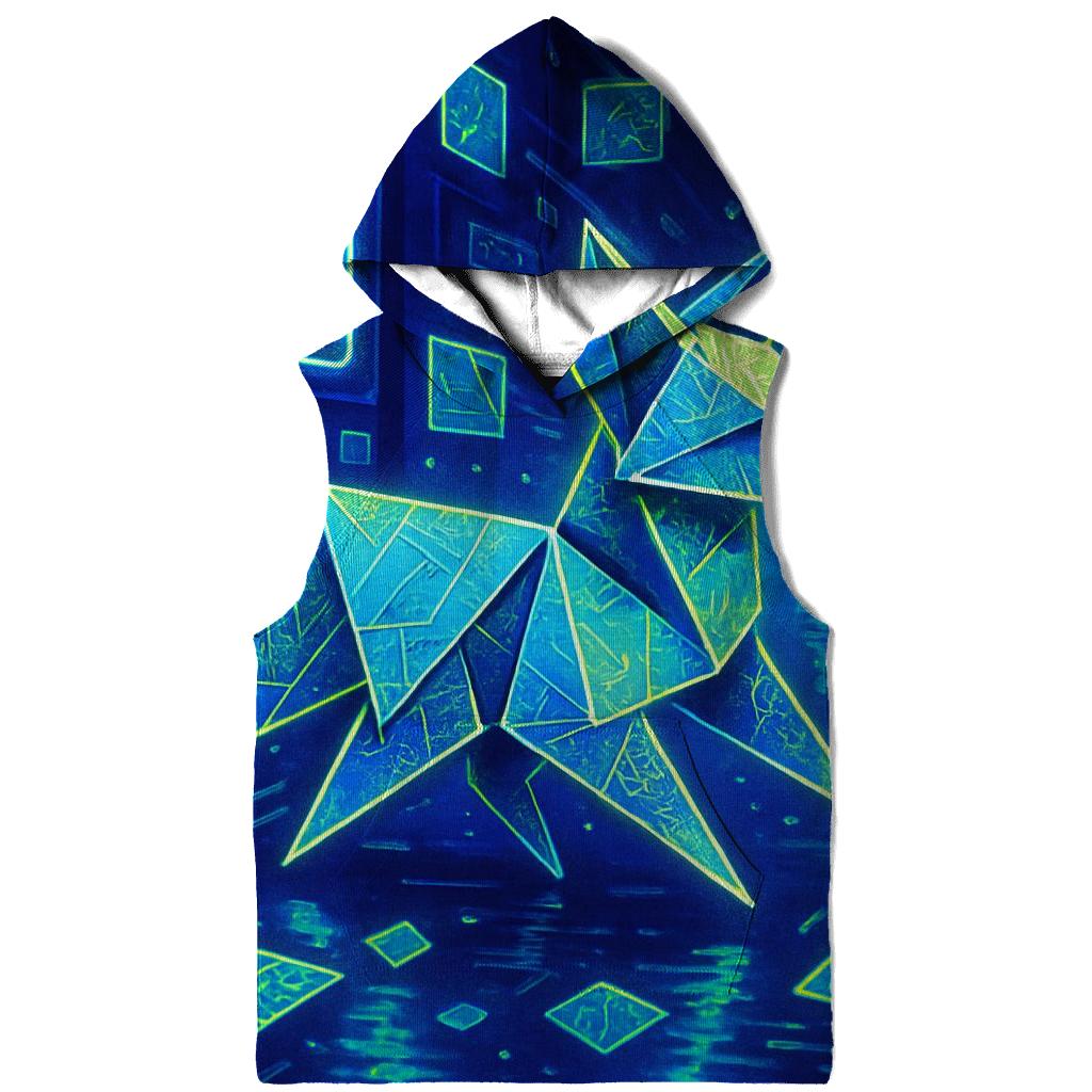 Chromatic Origami Fox printed hoodies