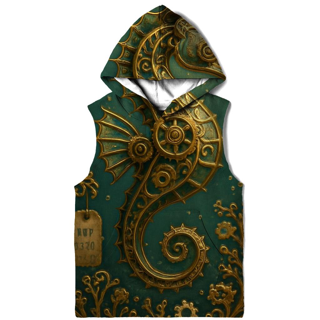 Gilded Coral Seahorse pullover hoodies