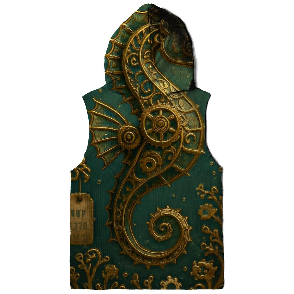 Gilded Coral Seahorse pullover hoodies