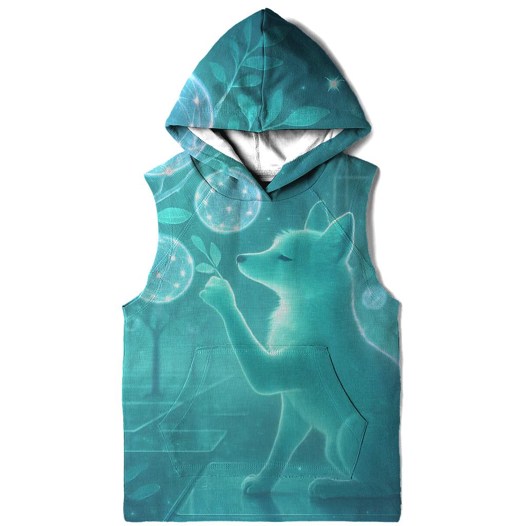Holographic Orchard Fox pullover hoodies
