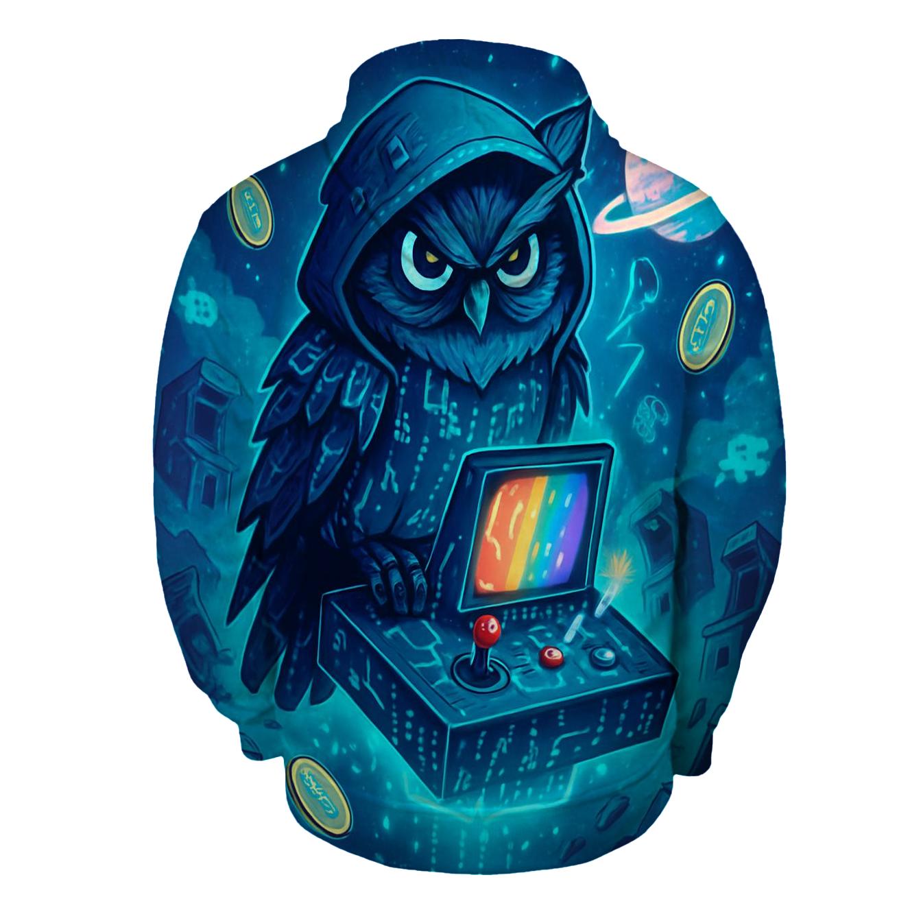 Celestial Arcade Owl heavyweight hoodies