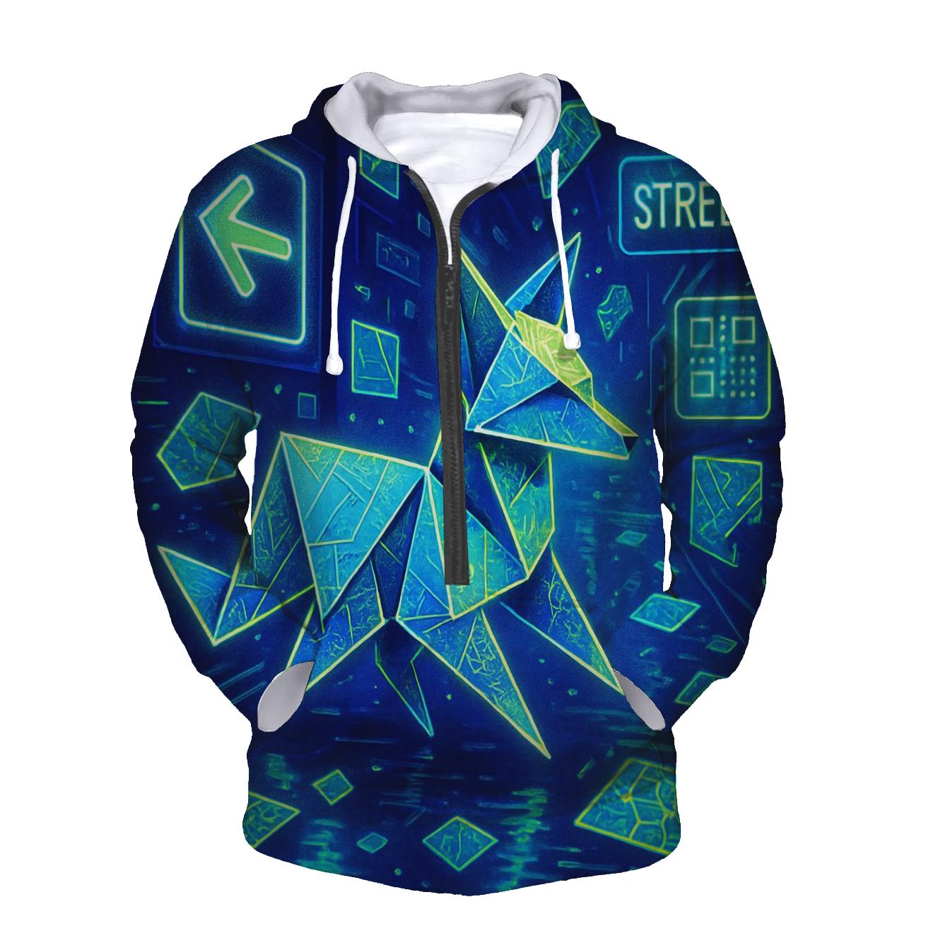 Chromatic Origami Fox hoodie designs