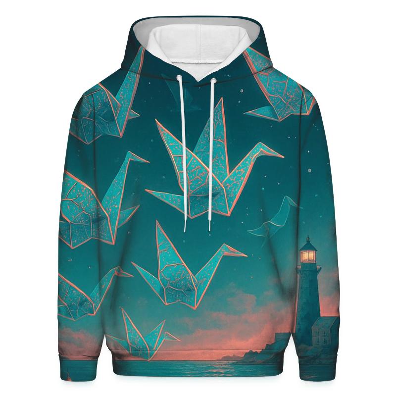 Luminous Paper Crane Armada graphic hoodies