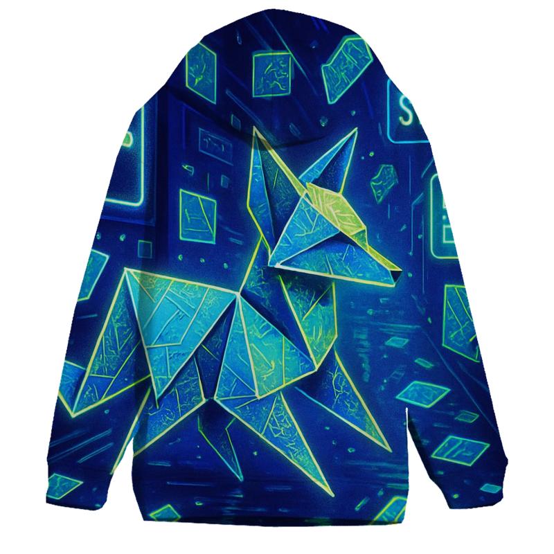 Chromatic Origami Fox custom hoodies
