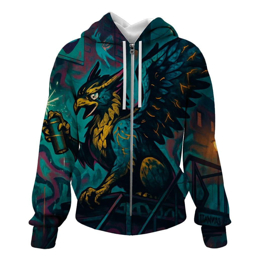 Graffiti Alley Griffin zip-up hoodies