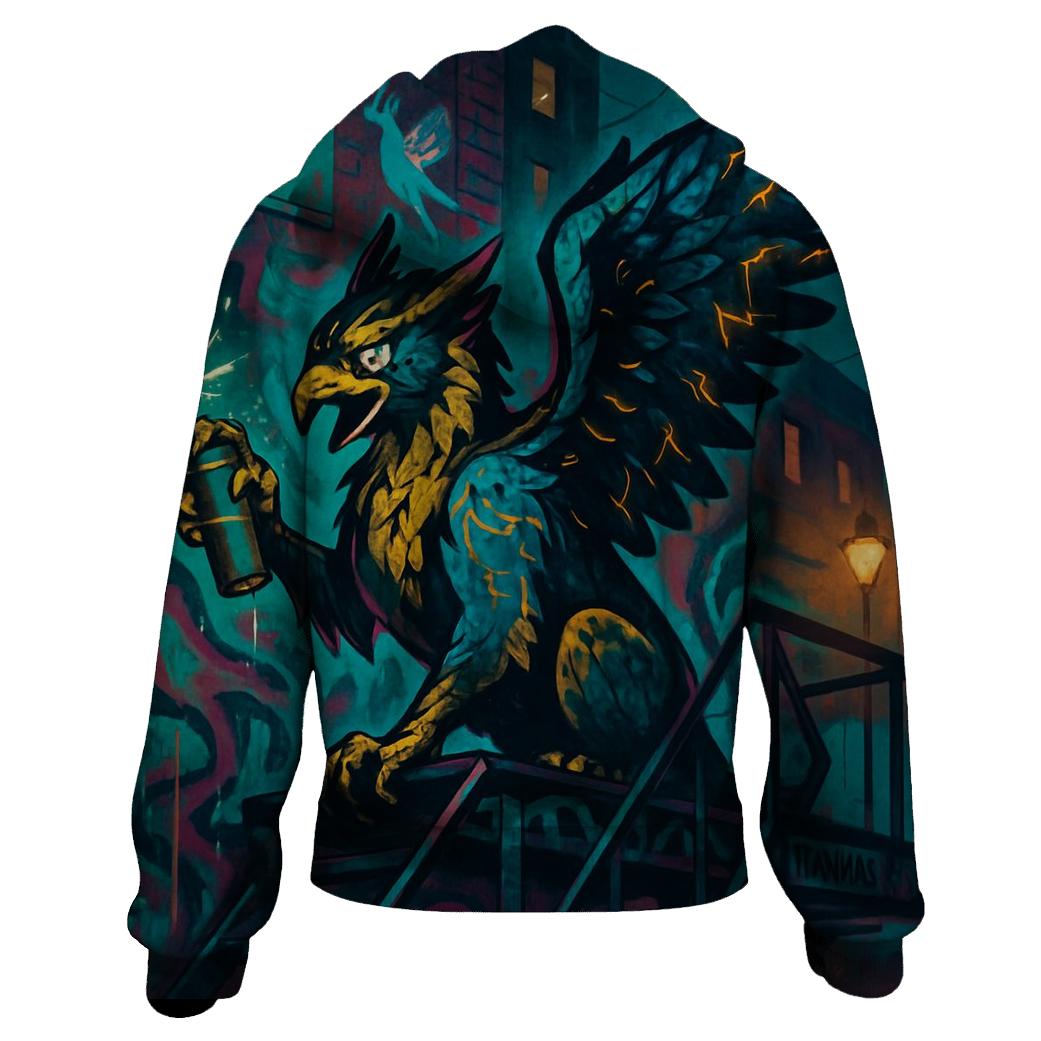 Graffiti Alley Griffin zip-up hoodies