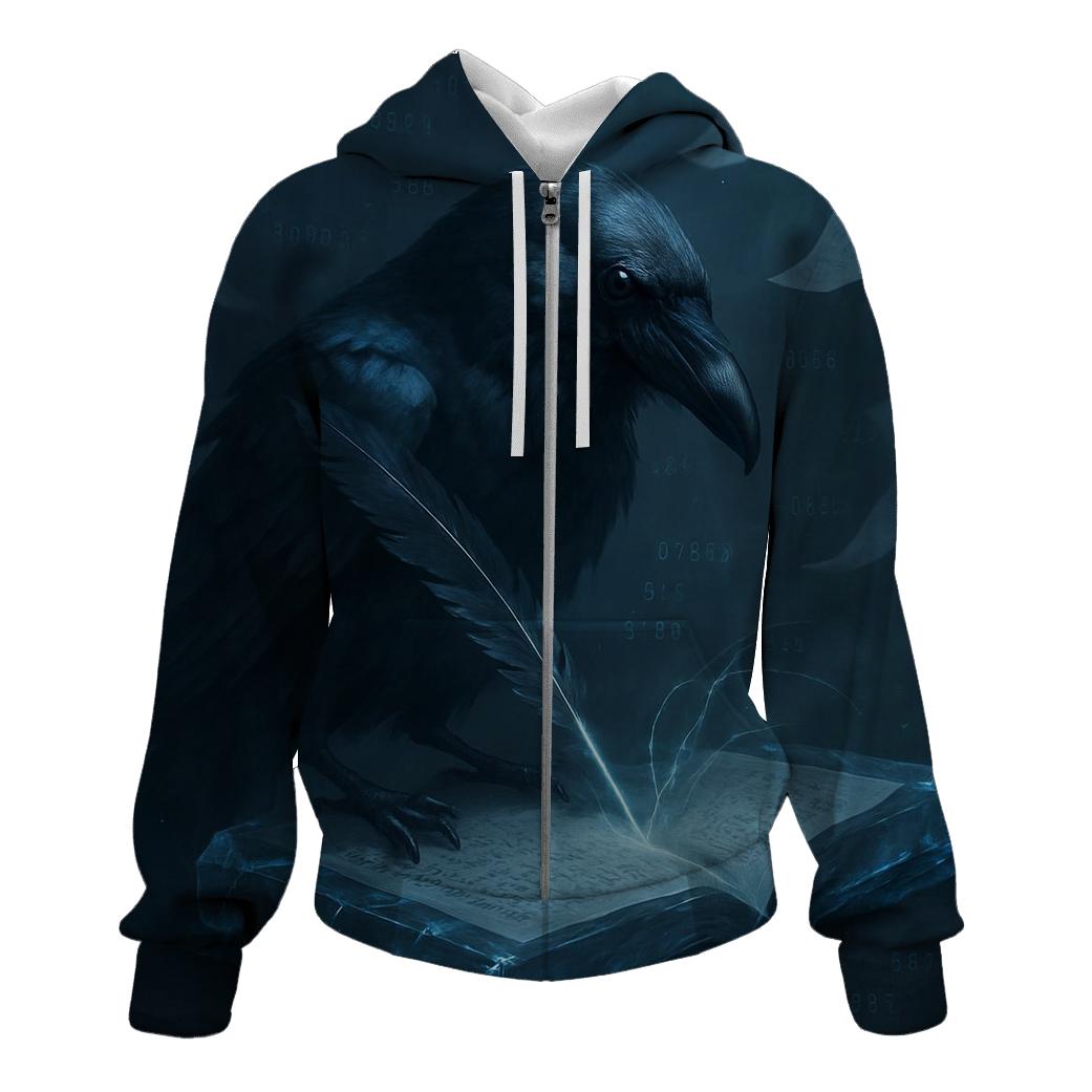 Crystal Ledger Raven designer hoodies