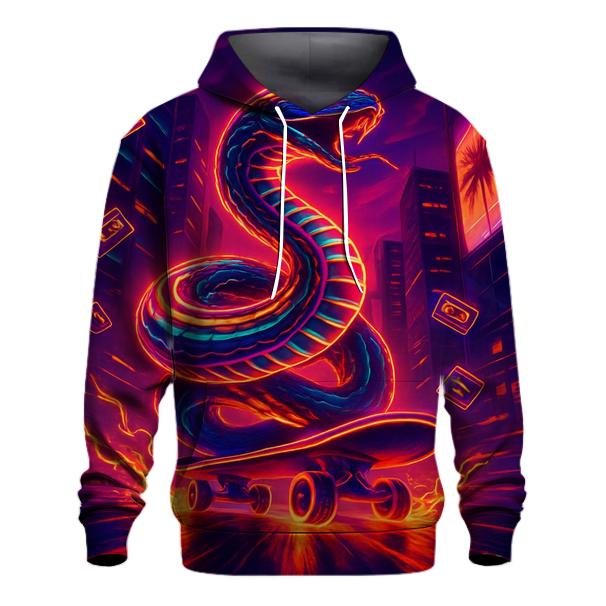 Synthwave Skate Serpent designer hoodies