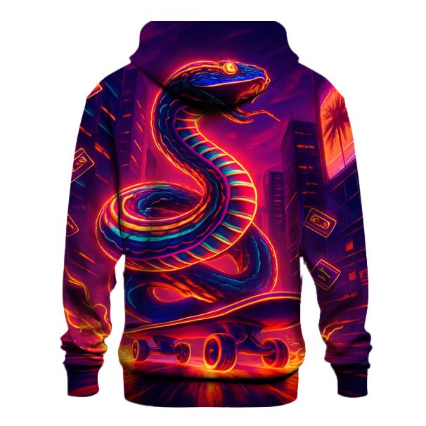 Synthwave Skate Serpent designer hoodies