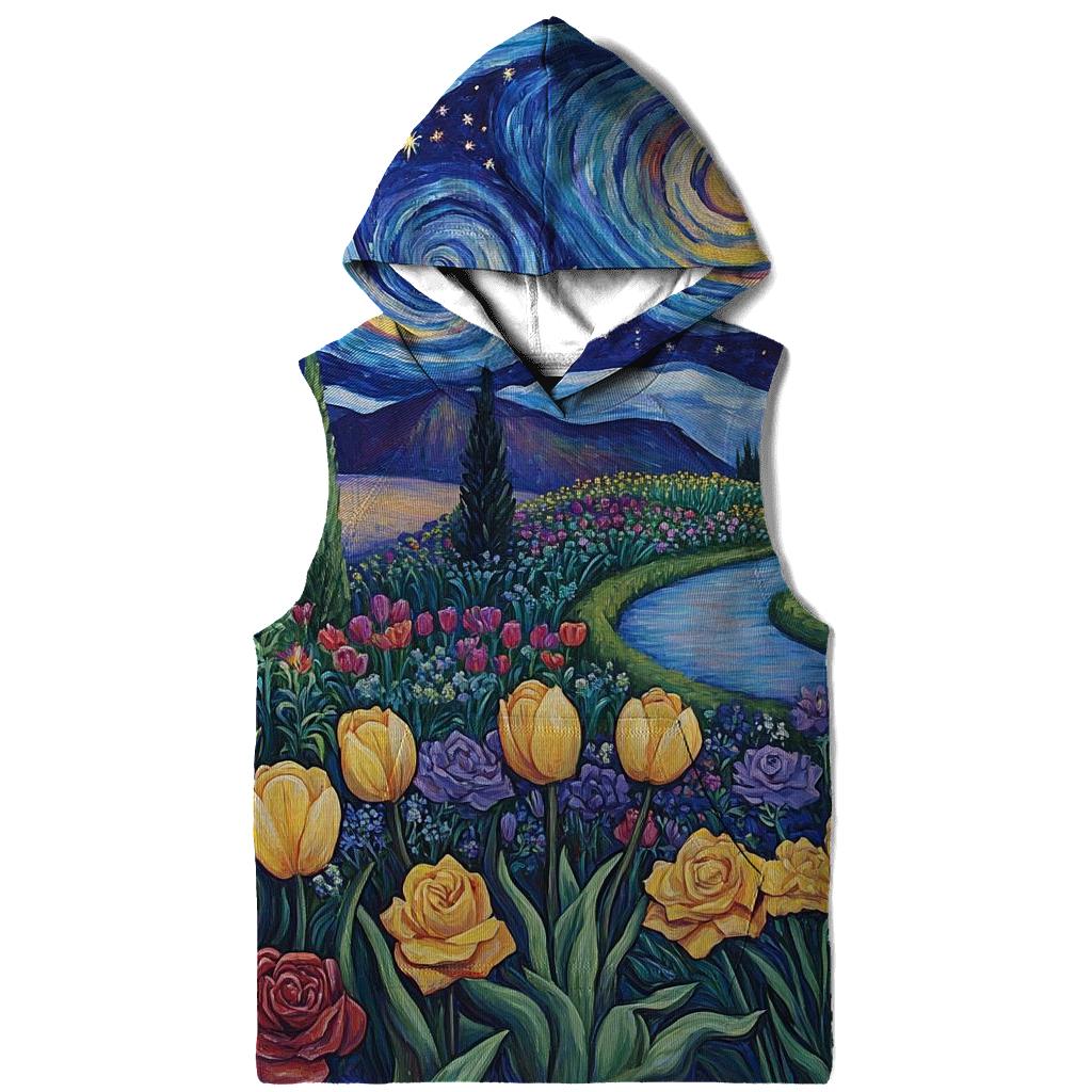 Van Gogh Inspired Galactic Garden printed hoodies