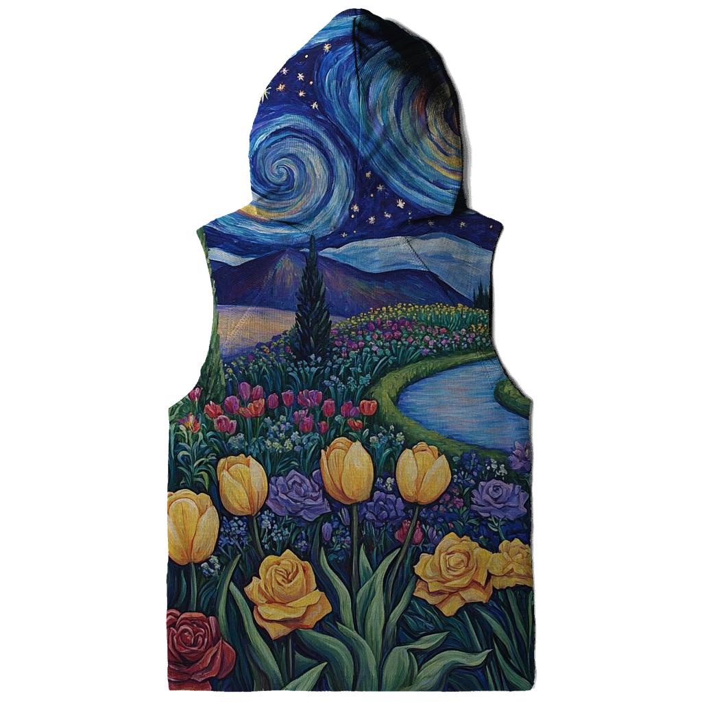 Van Gogh Inspired Galactic Garden printed hoodies