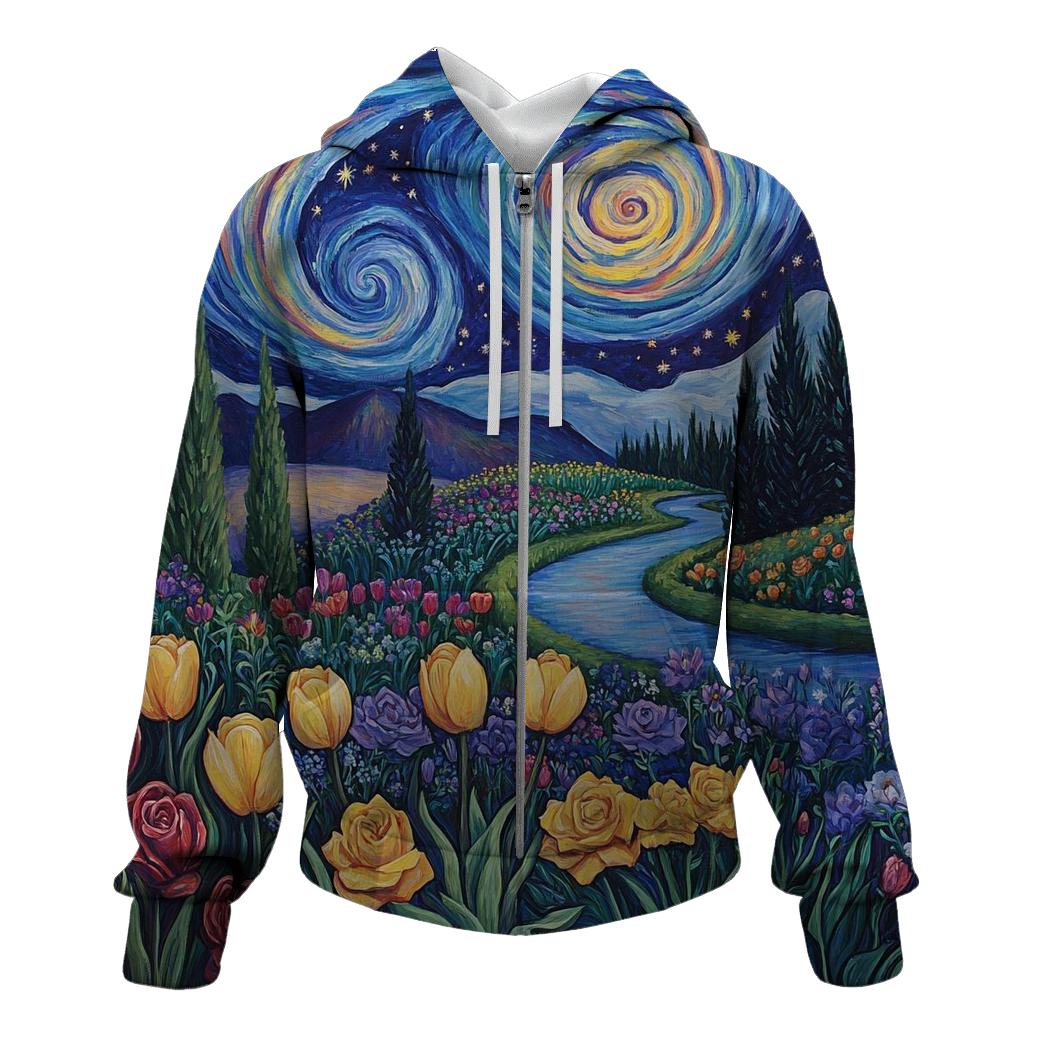 Van Gogh Inspired Galactic Garden hoodie designs