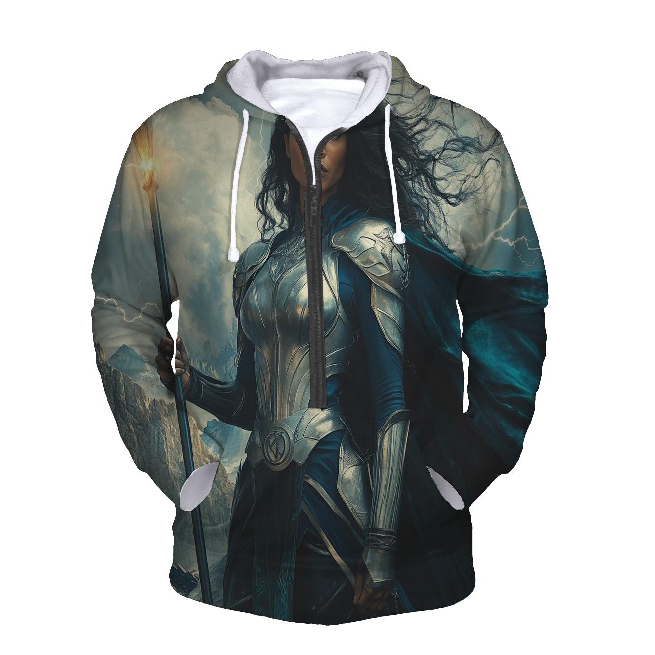 Tessa Thompson: Valkyriesong Of The Stormforged Shield pullover hoodies