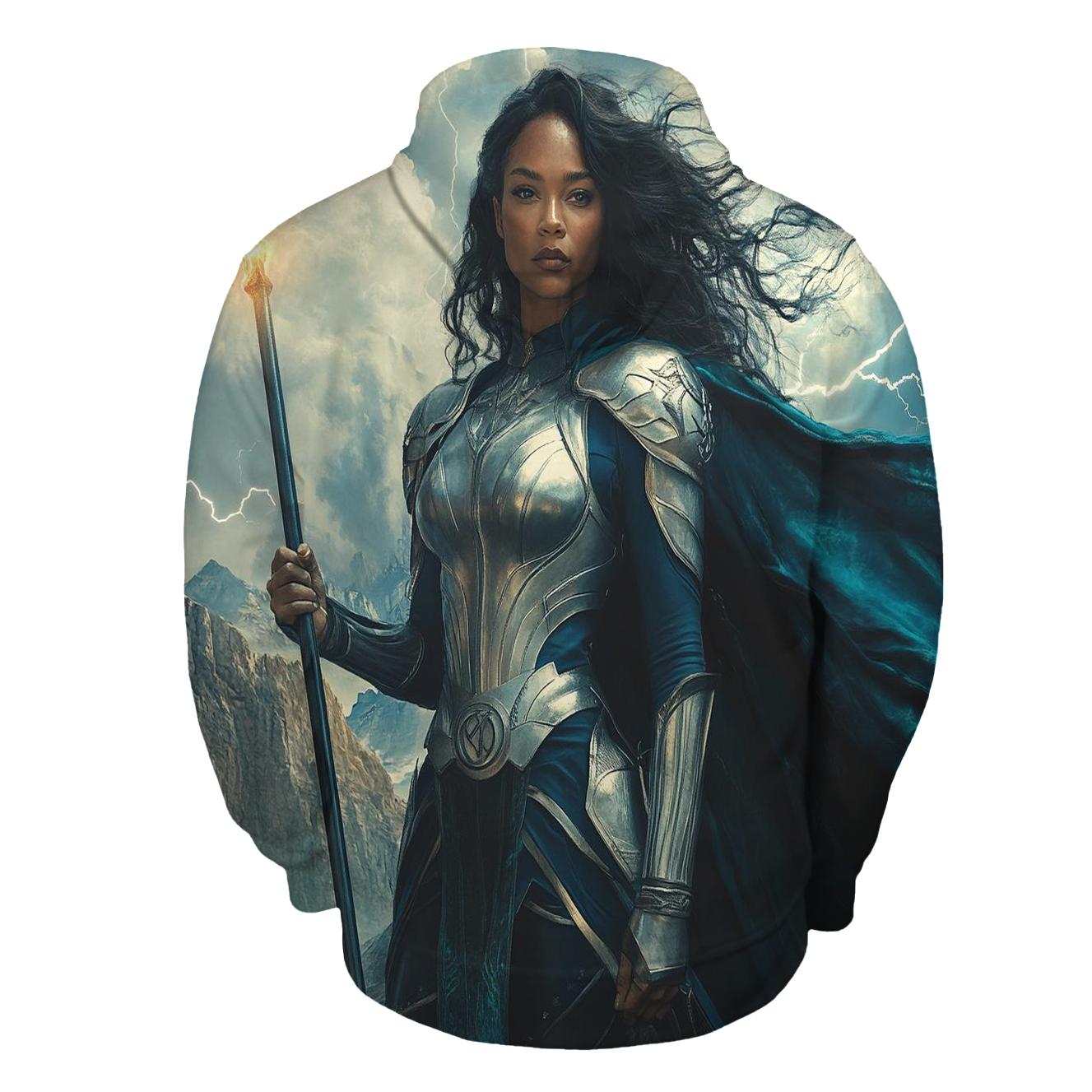 Tessa Thompson: Valkyriesong Of The Stormforged Shield pullover hoodies