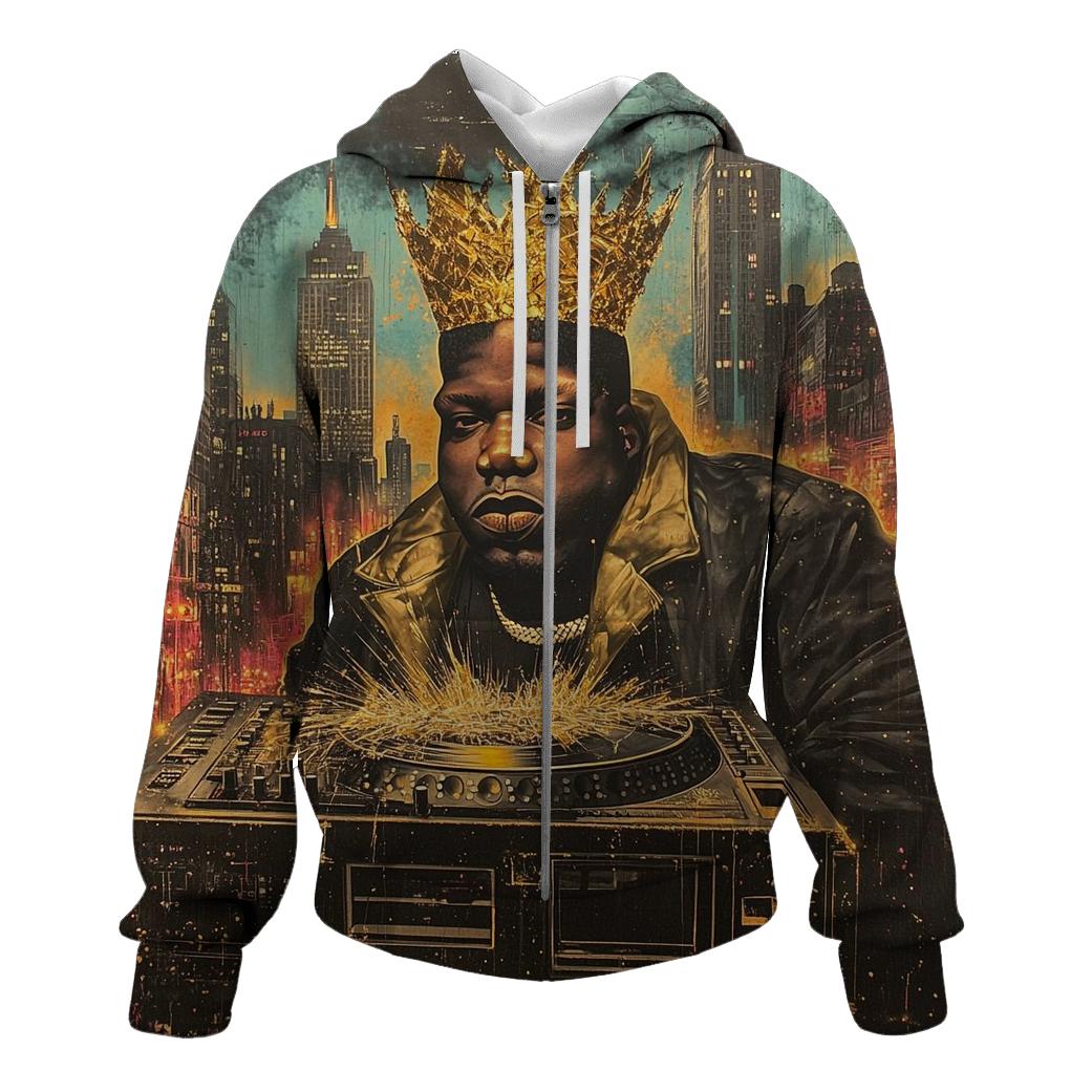 Crown Cipher Boulevard zip-up hoodies