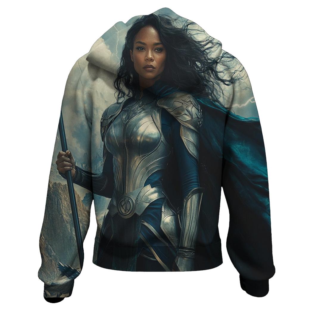 Tessa Thompson: Valkyriesong Of The Stormforged Shield pullover hoodies