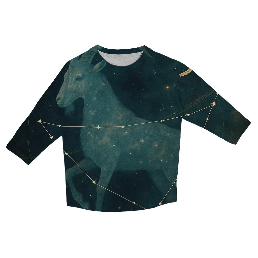 Capricorn Nebula Chart printed three quarter sleeve shirts