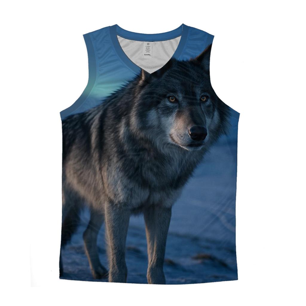 Northern Sentinel Wolf sports performance tank tops