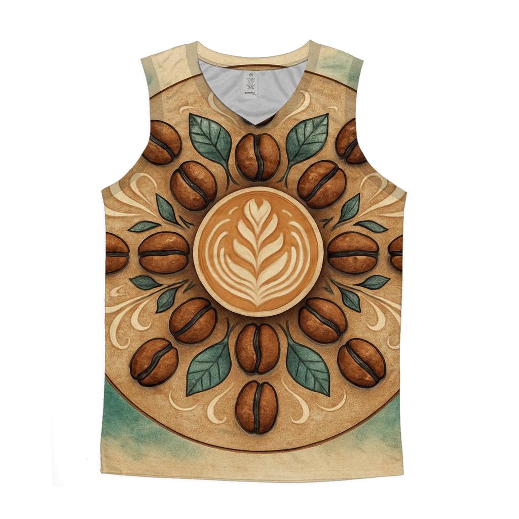 Latte Bloom Mandala cotton sleeveless tops