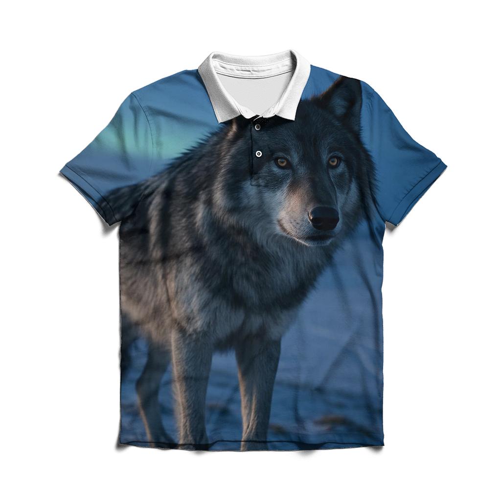 Northern Sentinel Wolf embroidered polo tops