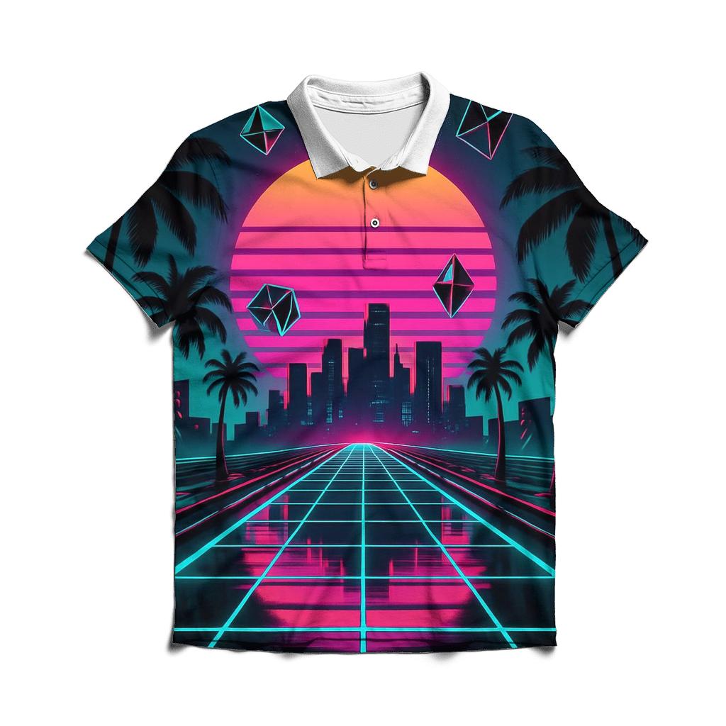 Neon Mirage Boulevard designer slim fit polos