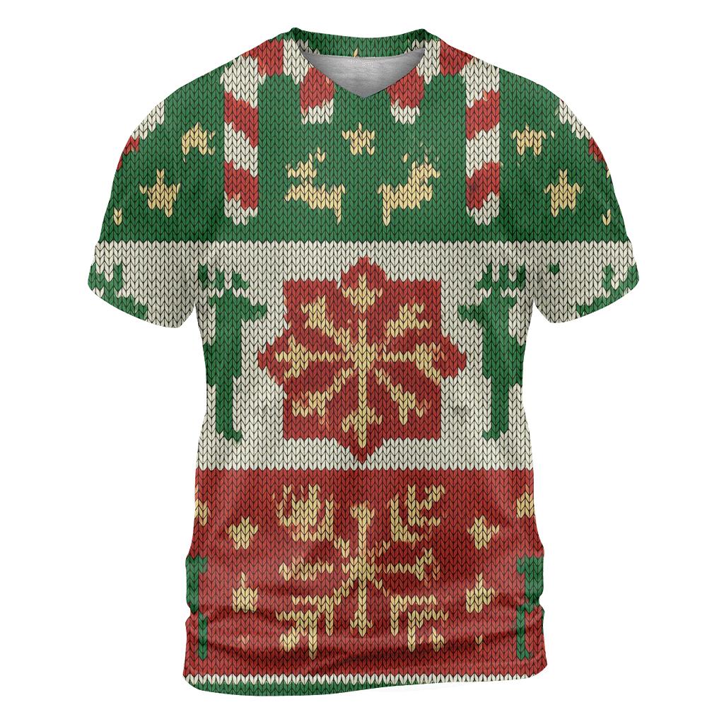 Nebula Candy Cane Patchwork Design statement graphic shirts