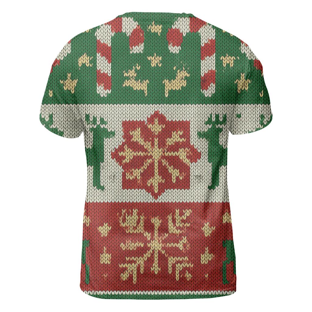 Nebula Candy Cane Patchwork Design statement graphic shirts