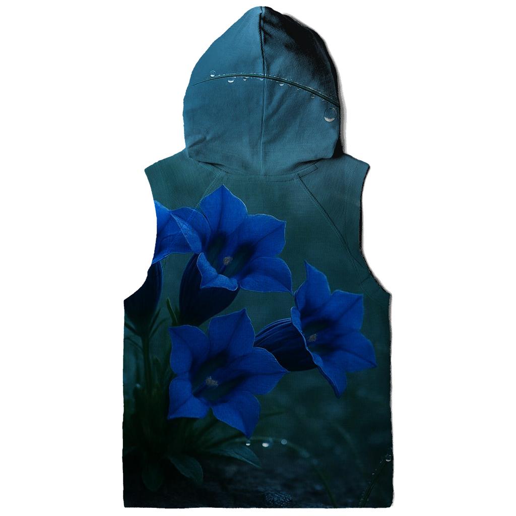 Midnight Meadow Of Alpine Gentians zip-up hoodies
