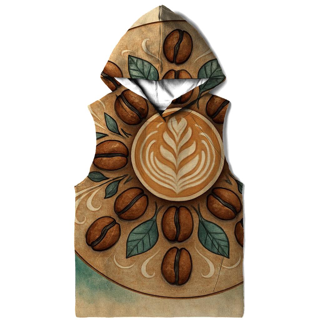 Latte Bloom Mandala designer hoodies