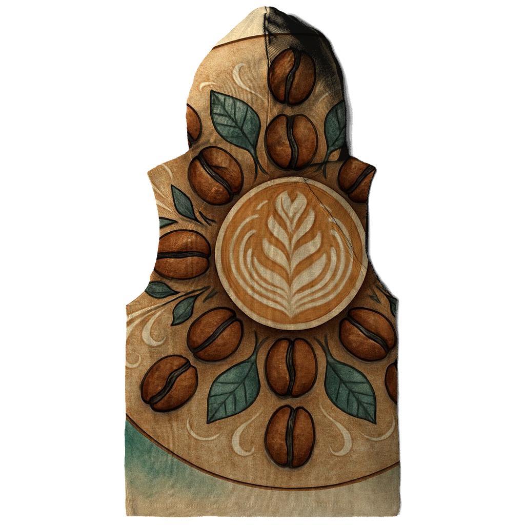 Latte Bloom Mandala designer hoodies