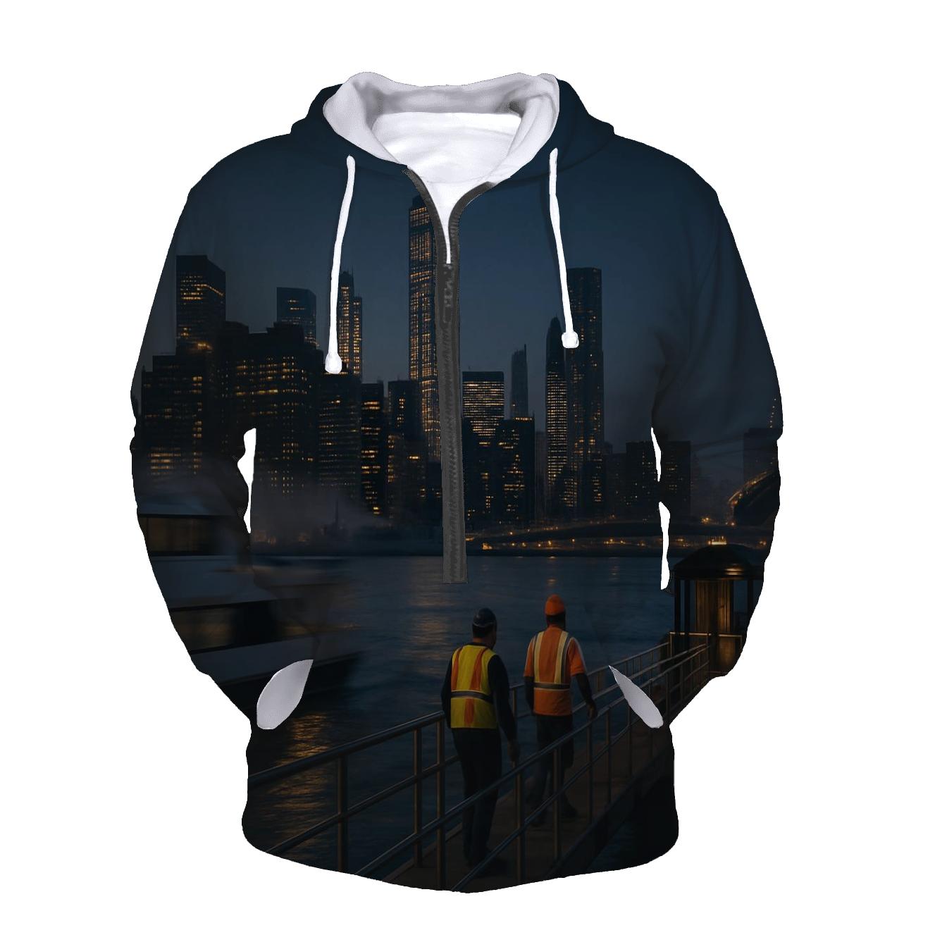 Hudson Twilight Infrastructure Study embroidered hoodies