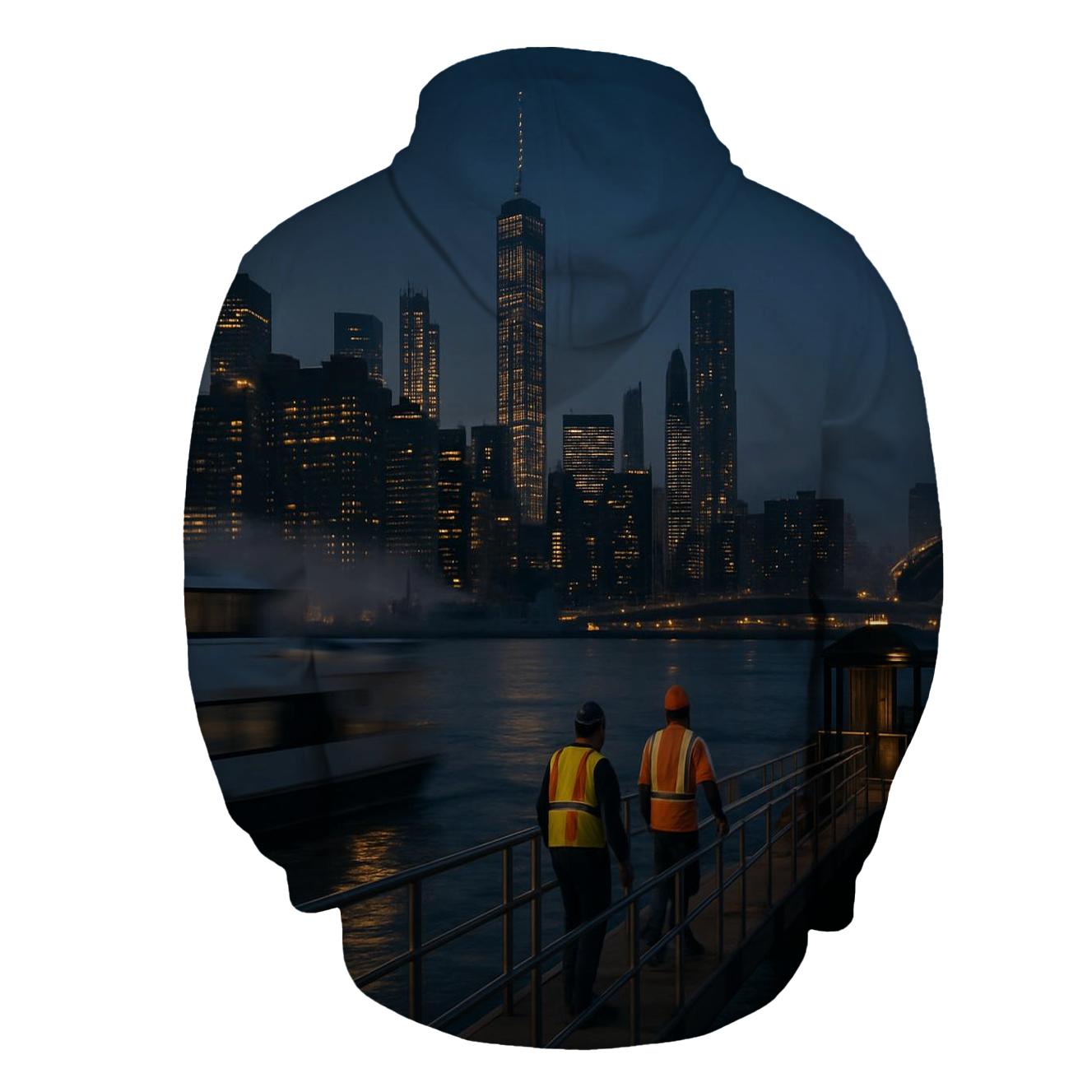 Hudson Twilight Infrastructure Study embroidered hoodies