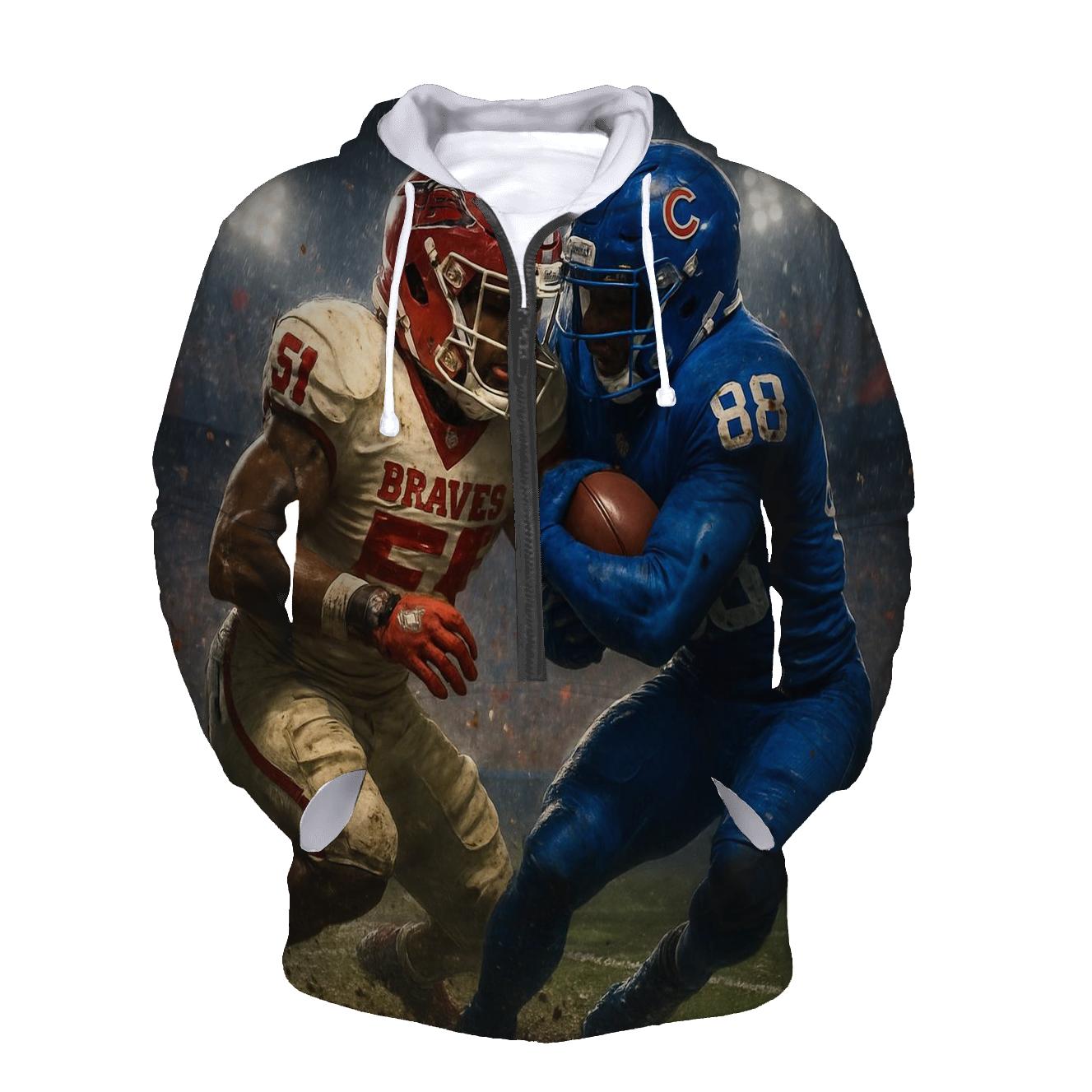 Gridiron Showdown Braves Vs Cubs Clash custom hoodies